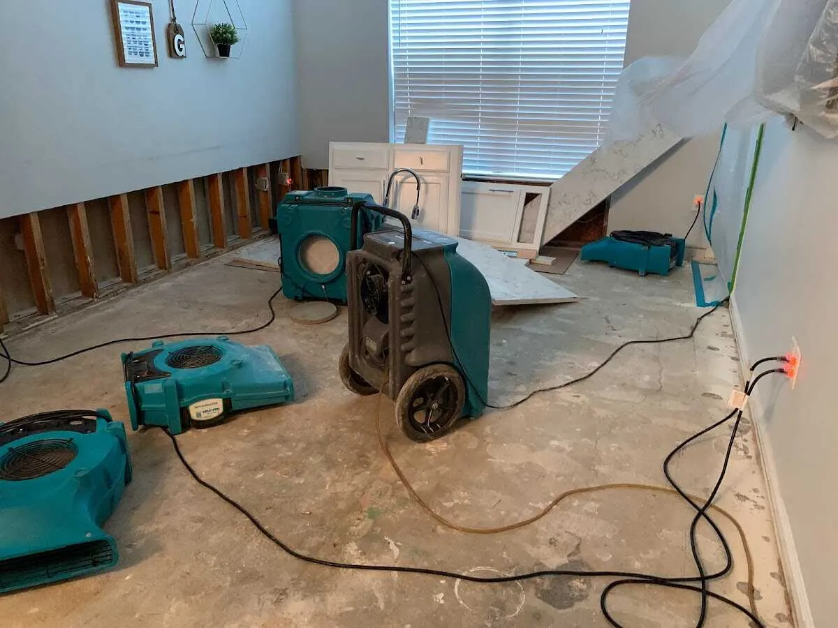Dehumidifier in flood-cut room for Water Extraction & Removal in Ballston